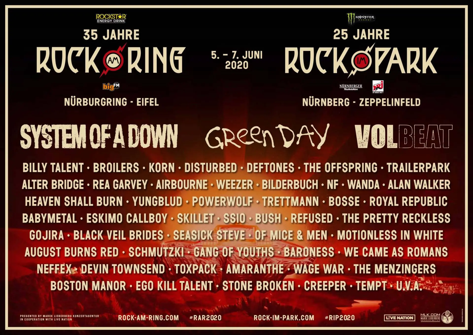 30 neue Acts für Rock am Ring und Rock im Park