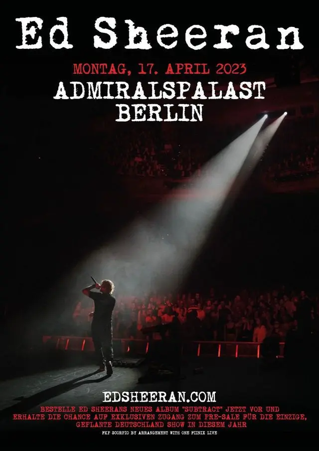 Ed Sheeran exklusiv im Admiralspalast Berlin