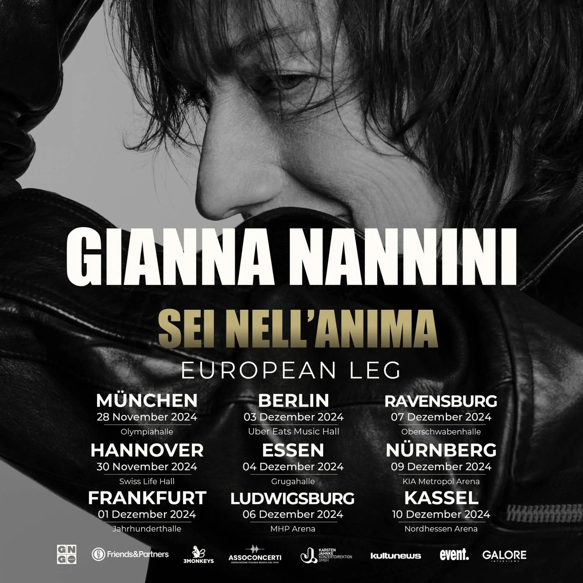 Gianna Nannini im Winter endlich wieder Live in deutschland