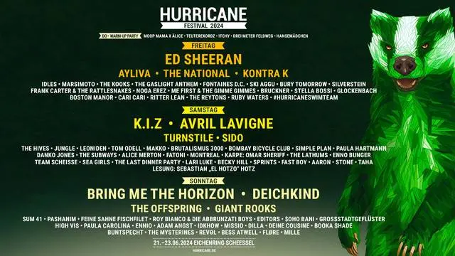 Hurricane Festival: Finale Acts und Timetable veröffentlicht