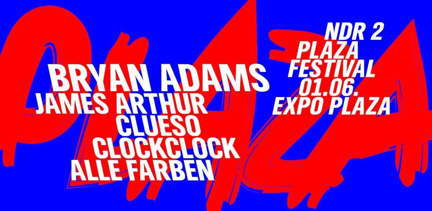 NDR 2 Plaza Festival mit Superstars Bryan Adams, James Arthur & Clueso