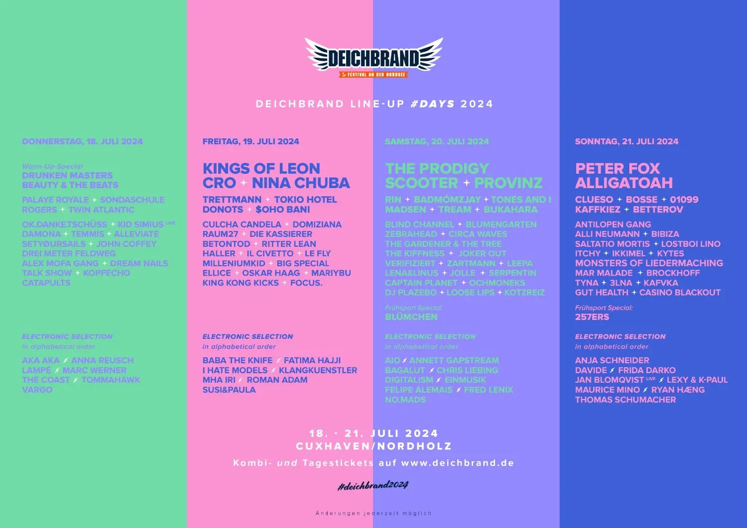 DEICHBRAND Festival 2024 – Das Line-Up steht fest