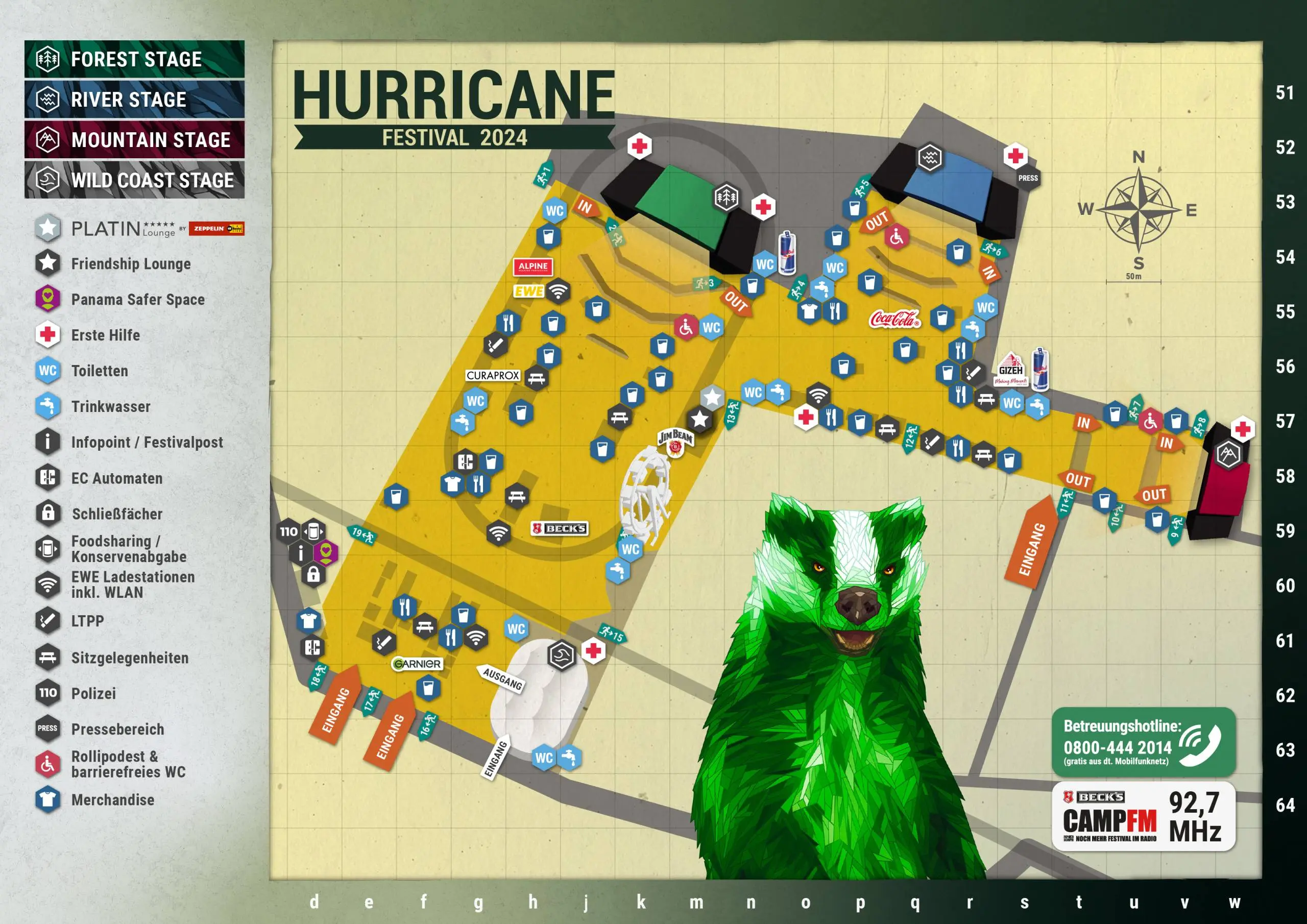 Hurricane Festival: Der Geländeplan