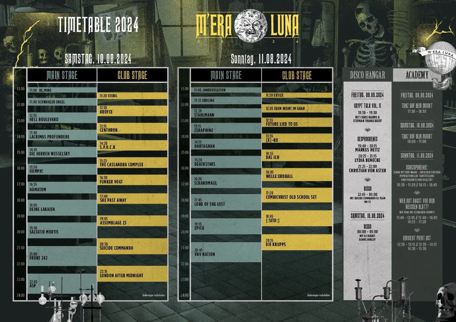 M‘era Luna Festival 2024: Der Timetable ist da