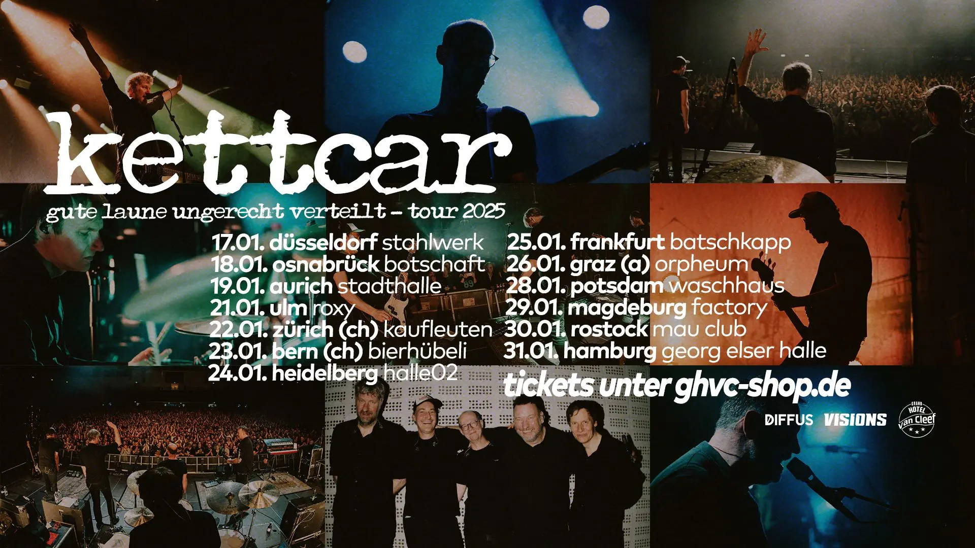 Gute Laune ungerecht verteilt – Teil 2: Kettcar auch 2025 auf Tour