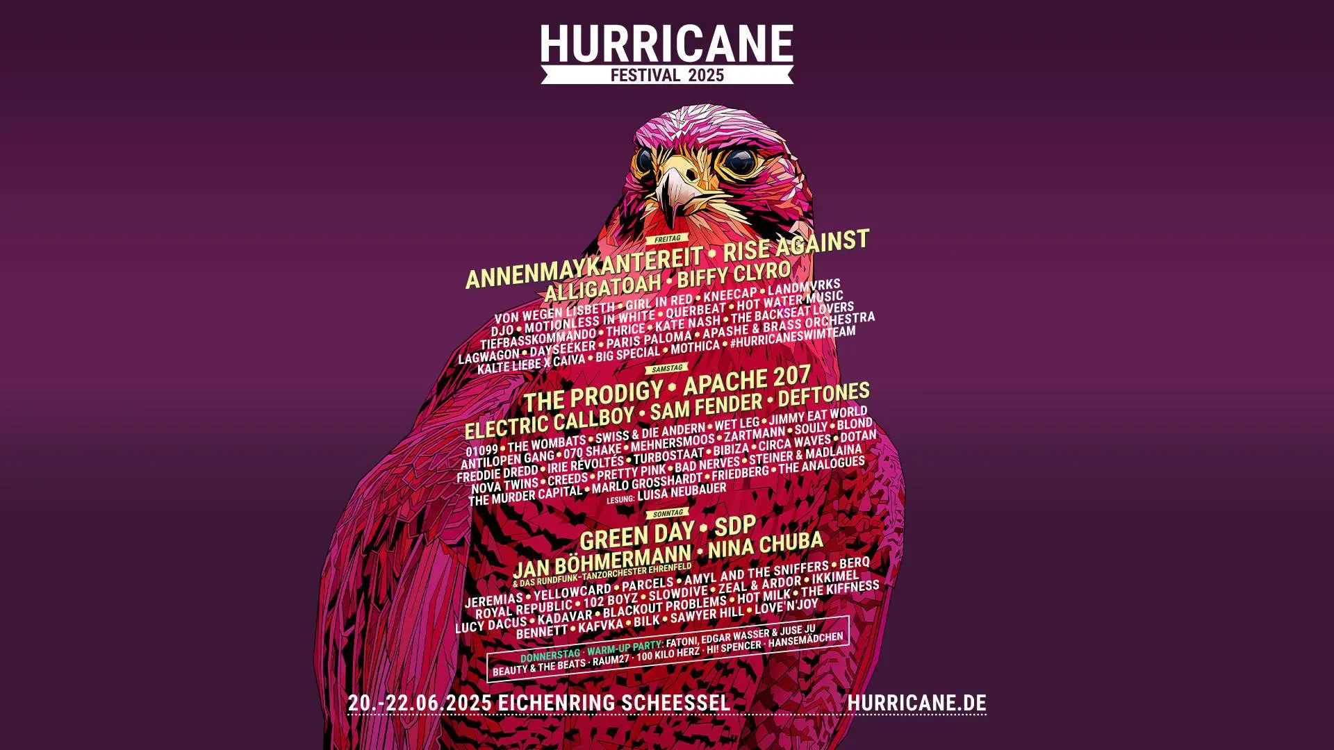 Line-up finalisiert: Das erwartet euch beim Hurricane Festival 2025