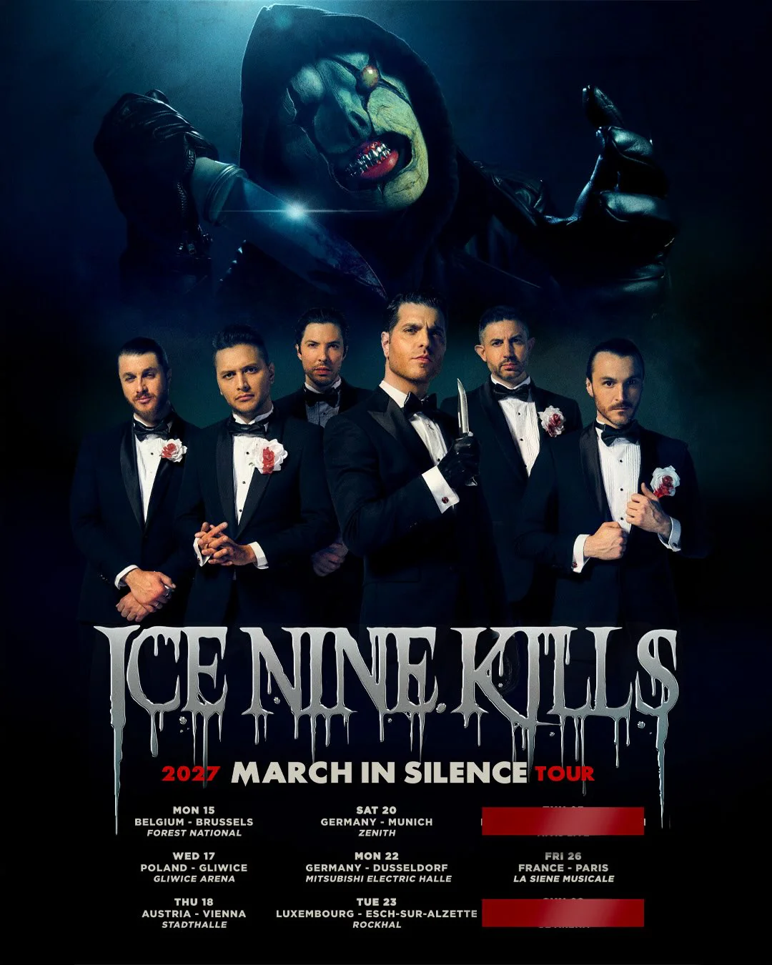 ICE Nine Kills Live 2027 Tourplakat