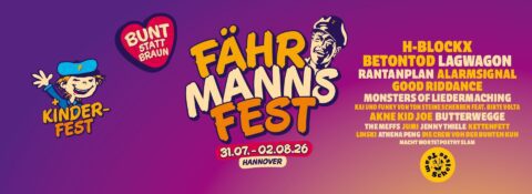 Finales Lineup für das Fährmannsfest 2026: H-Blockx, Lagwagon, Betontod und mehr. 31. Juli bis 2. August in Hannover. Preview im LIVE & LOUD Magazine.