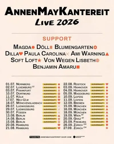 AnnenMayKantereit in Hannover - Live 2026