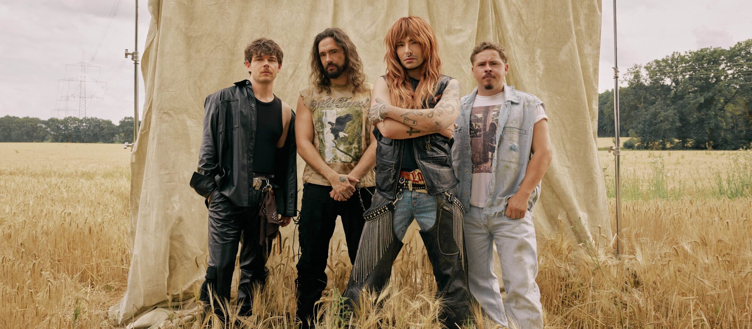 Tokio Hotel Live 2027 Bandfoto zur Summer Encore 2027 mit Bill, Tom, Georg und Gustav