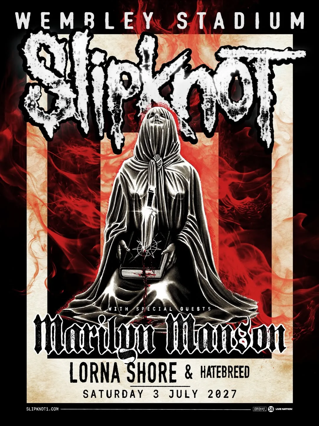 Slipknot live in Wembley 2027 beim Tour-Auftakt im Wembley-Stadion