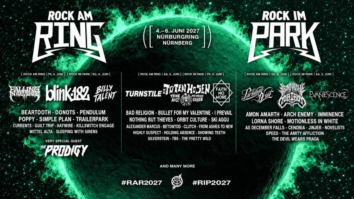 Rock am Ring 2027: Killswitch Engage, Pendulum und Jinjer führen neue Bandwelle an